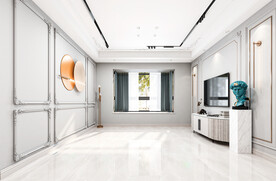 极简客厅沙发场景3D空景