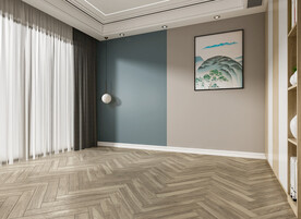 现代极简卧室场景家具3D空景