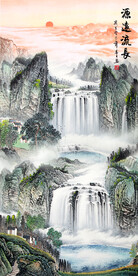 国画山水玄关