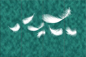 羽毛 硬包 布料 皮料 艺术 