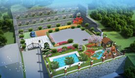 别墅庭院院子景观设计案例效果图