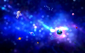 星空唯美银河系梦幻婚礼背景