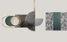 现代简约几何抽象背景墙