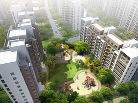 住宅儿童活动中心景观小鸟瞰