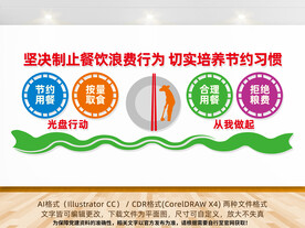 光盘行动文化墙