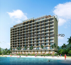 海边酒店 MAX+PSD