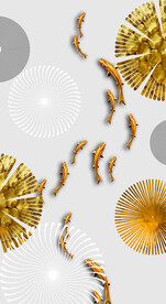 装饰画 晶瓷画 金鱼