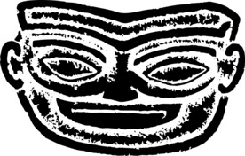 三星堆青铜器面具图案