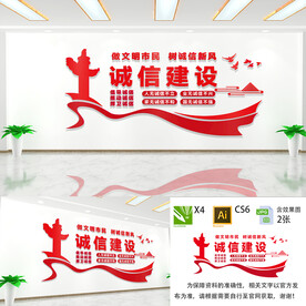 诚信建设文化墙