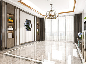 新中式客厅场景家具空景