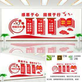 校园感恩文化墙