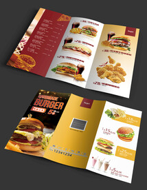 汉堡三折页传单
