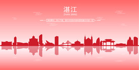 湛江地标建筑剪影