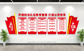 全国政法队伍教育整顿文化墙