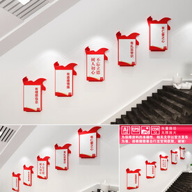 校园党建楼道文化墙