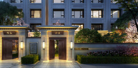 中式豪宅入口围墙