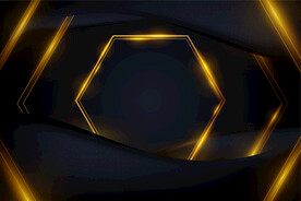 金色边框的渐变黑色背景