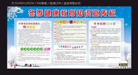 冬季健康教育知识宣传栏模板
