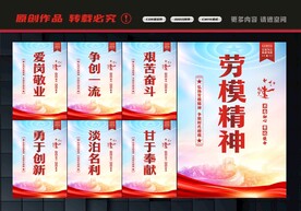 劳模精神展板