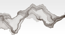 新中式水墨山水抽象烟雾背景墙