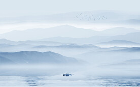 最新中式客厅山水画