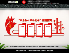 不忘初心主题教育墙