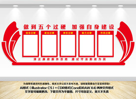 五个过硬宣传展板