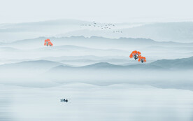 中式山水画背景墙