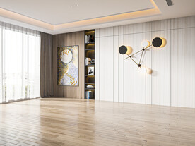 现代简约背景墙客厅场景