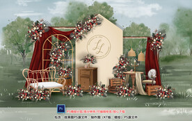 户外婚礼迎宾区