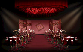 红色婚礼仪式区