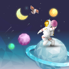 宇航员儿童装饰画