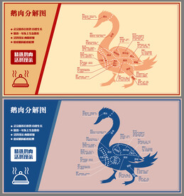 鹅肉分解图