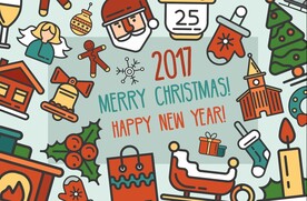 手绘圣诞设计素材