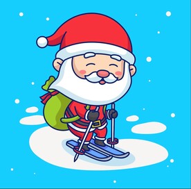 卡通矢量圣诞老人设计素材