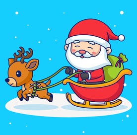 卡通圣诞老人矢量图