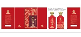 钓鱼台华礼天坛龙包装平面印刷图