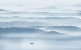 新中式水墨山水画背景墙