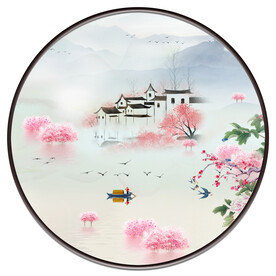 江南水墨山水客厅装饰画