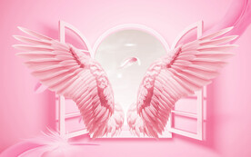 3D窗户网红翅膀背景墙