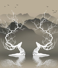 高清分层推拉门彩釉玻璃打印图