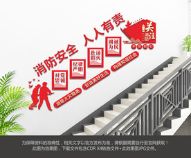 消防安全楼梯文化墙