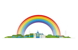 国家电网电力矢量插画