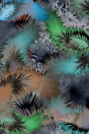 简约时尚抽象羽毛地毯地垫