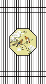 高清分层透明底平开门打印图