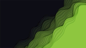 绿色三维剪纸背景