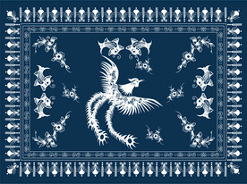 少数民族图腾纹样苗族纹样长桌布