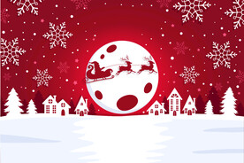 圣诞主题剪纸背景