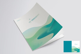 画册封面企业科技封面蓝绿色封面