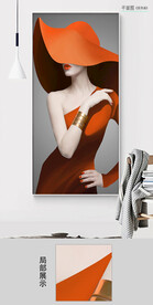 现代简约轻奢玄关装饰画